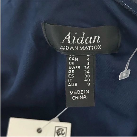 Aidan Mattox Iridescent Sequin One Shoulder Mini Cocktail Dress NWT - Picture 8 of 10